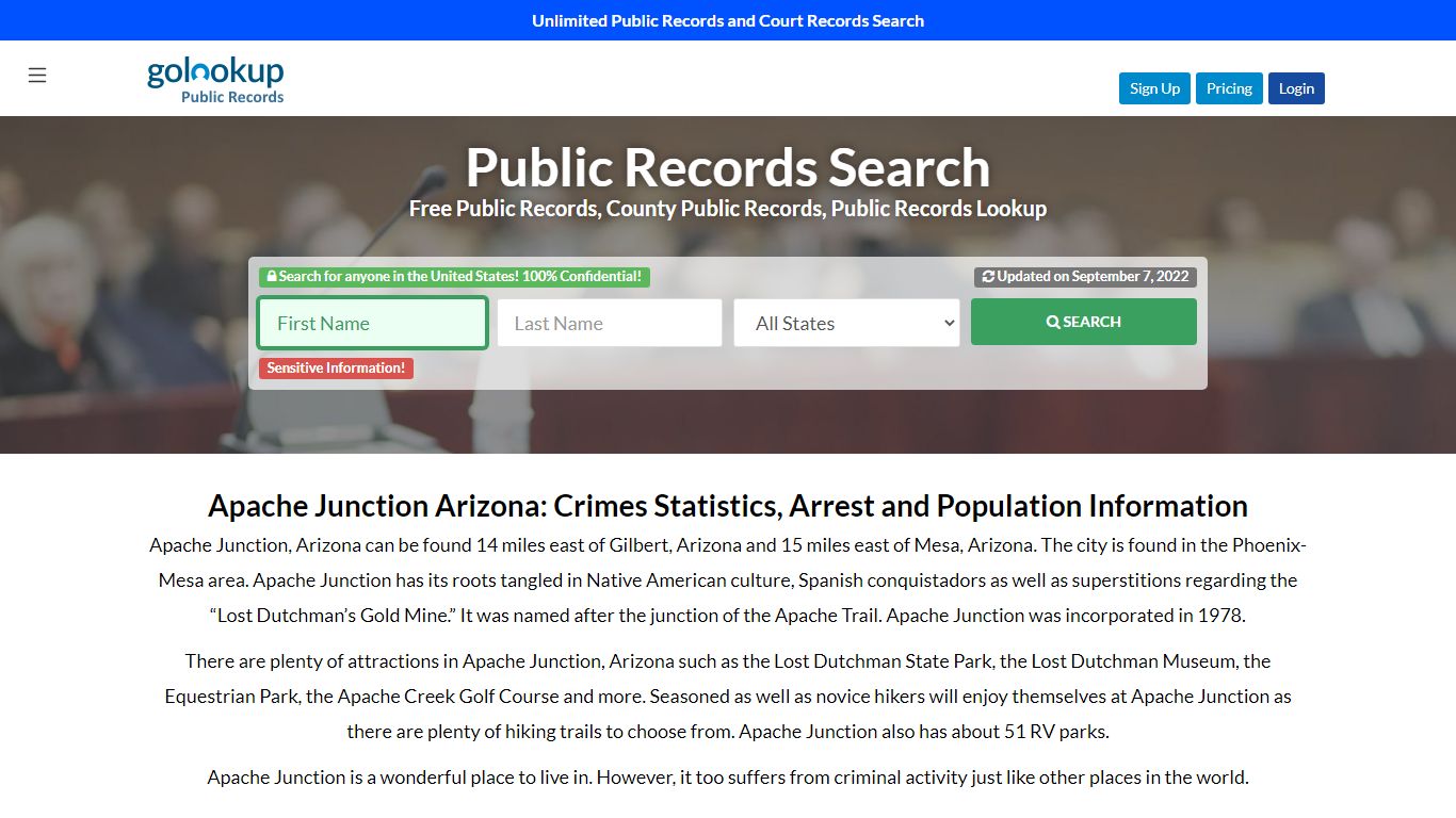 Apache Junction Public Records, Apache Junction Court Records